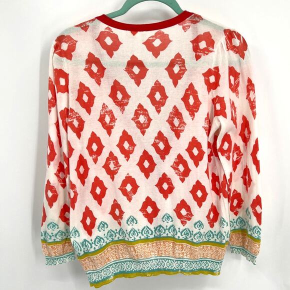 Anthropologie MOTH Cardigan IKAT bordered Karnali - Picture 4 of 5